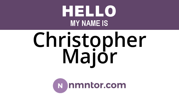 Christopher Major
