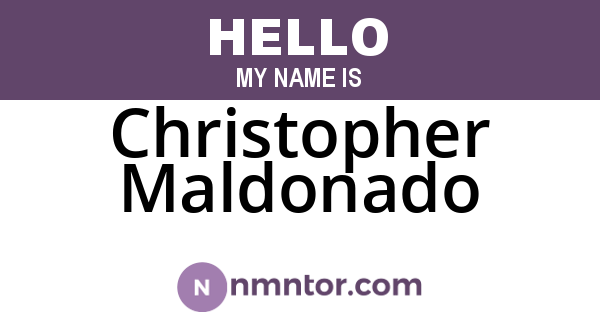 Christopher Maldonado