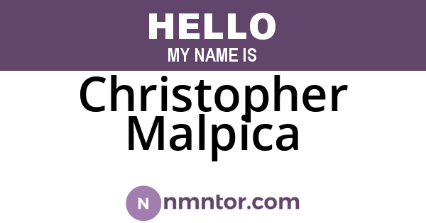 Christopher Malpica