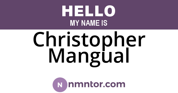 Christopher Mangual
