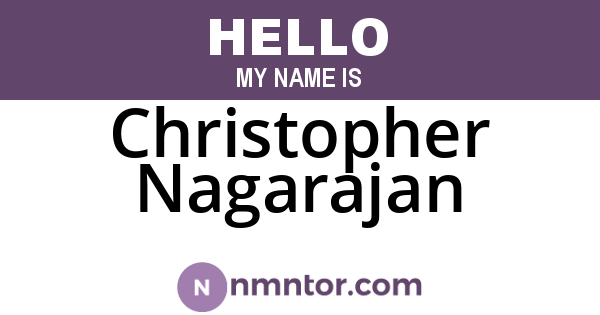 Christopher Nagarajan