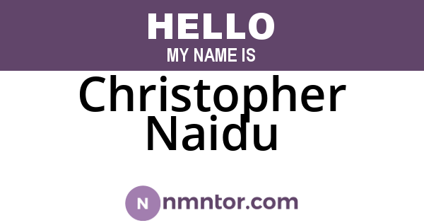 Christopher Naidu