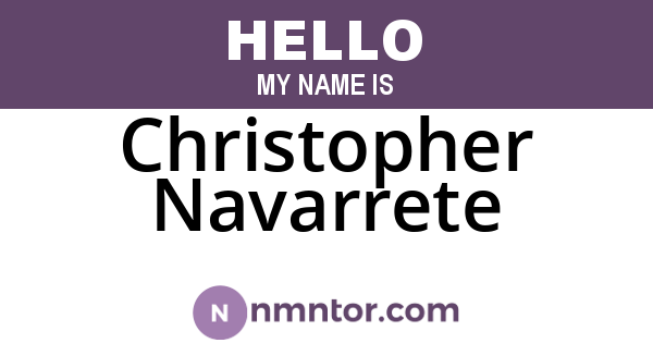 Christopher Navarrete
