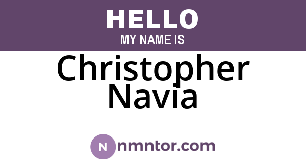 Christopher Navia
