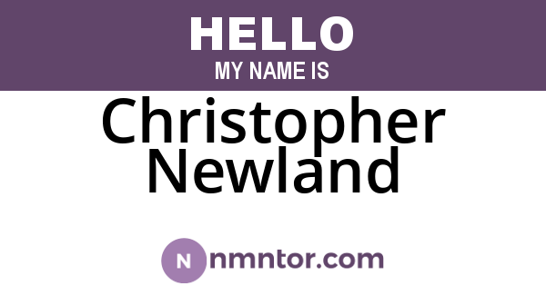Christopher Newland