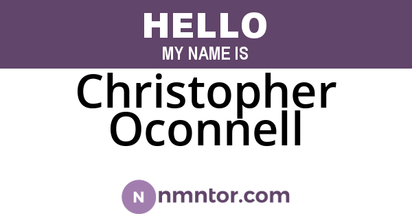 Christopher Oconnell
