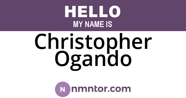 Christopher Ogando