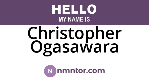 Christopher Ogasawara
