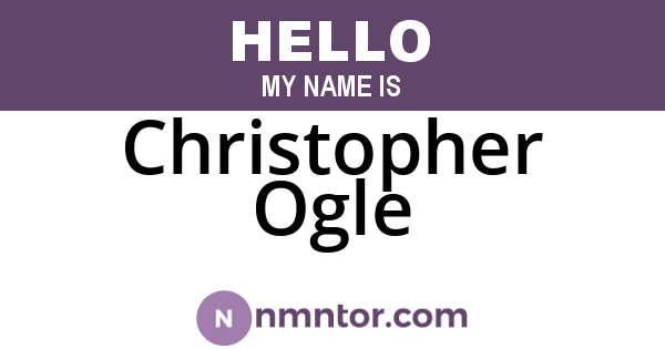 Christopher Ogle
