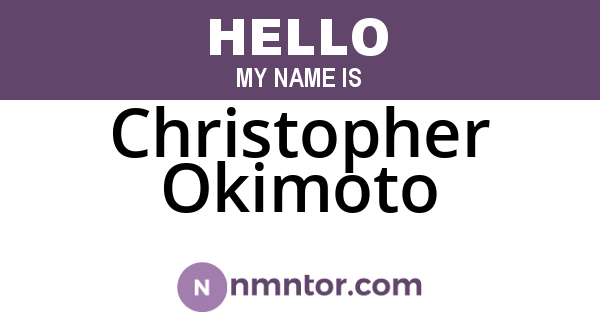 Christopher Okimoto