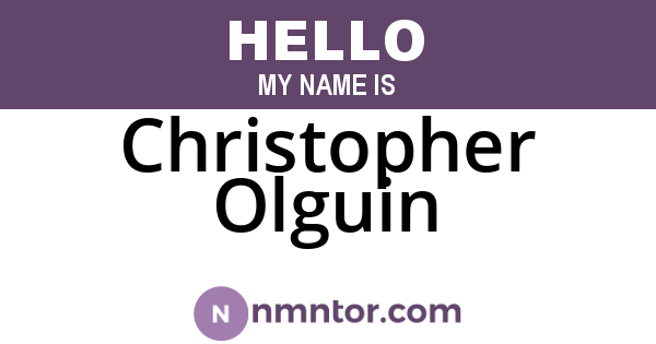 Christopher Olguin