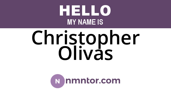 Christopher Olivas