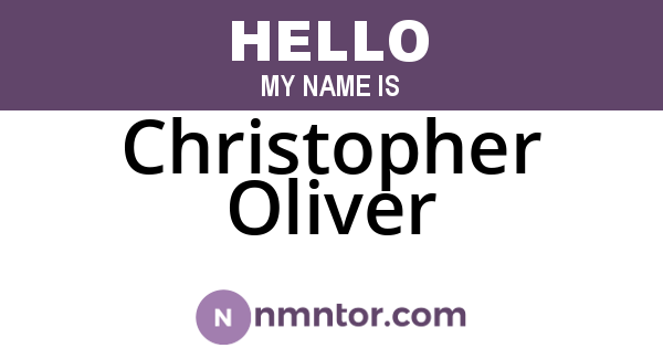 Christopher Oliver