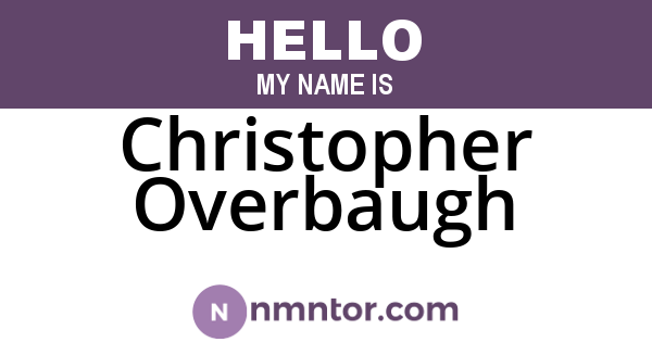 Christopher Overbaugh
