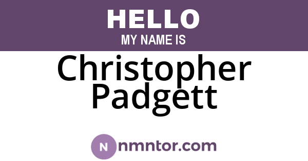 Christopher Padgett