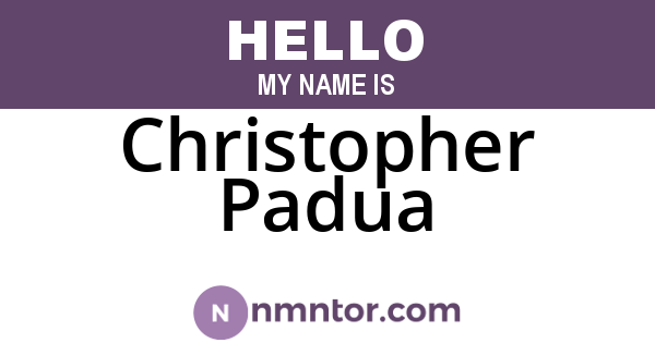 Christopher Padua