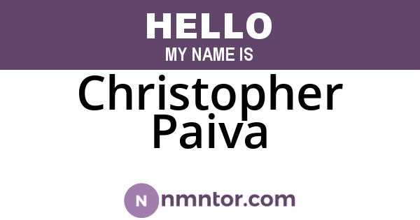 Christopher Paiva