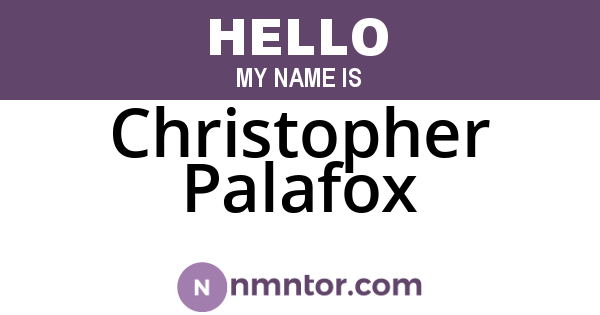 Christopher Palafox