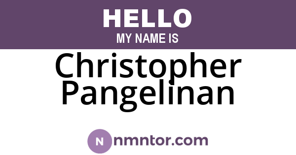 Christopher Pangelinan