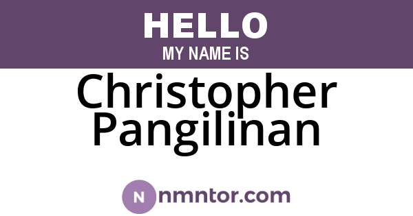 Christopher Pangilinan