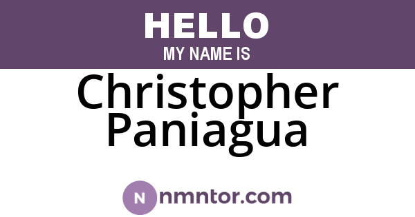 Christopher Paniagua