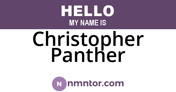 Christopher Panther