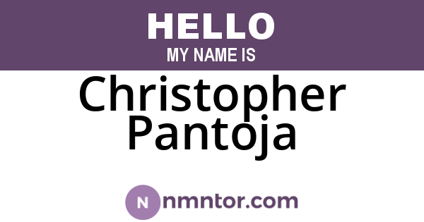 Christopher Pantoja