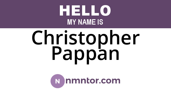 Christopher Pappan