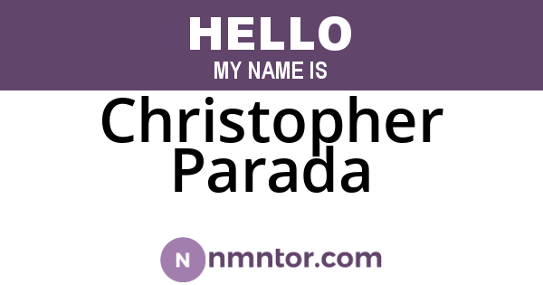 Christopher Parada