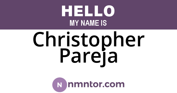 Christopher Pareja