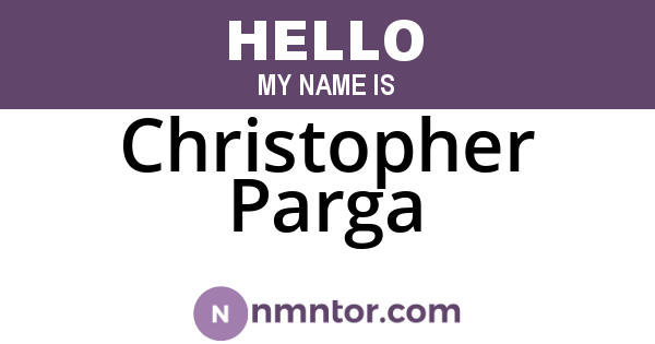 Christopher Parga
