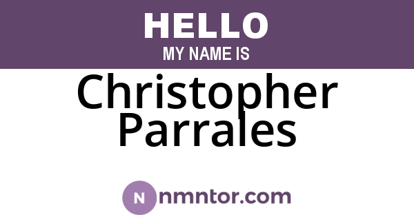 Christopher Parrales