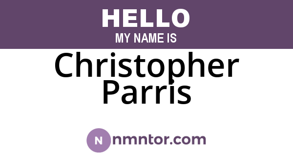 Christopher Parris