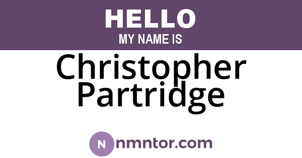 Christopher Partridge