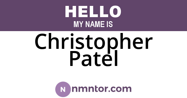 Christopher Patel