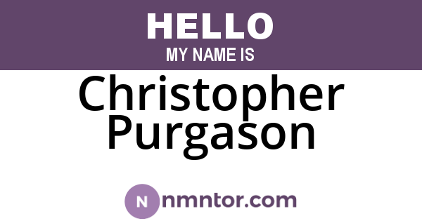 Christopher Purgason