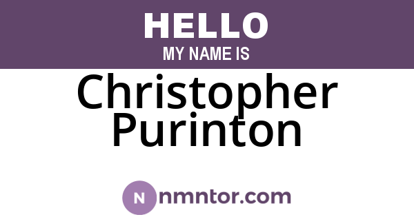 Christopher Purinton