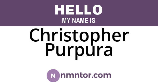 Christopher Purpura