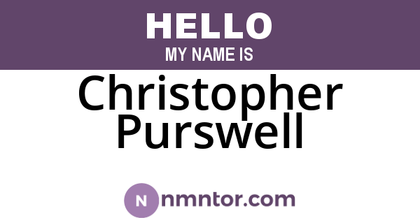 Christopher Purswell