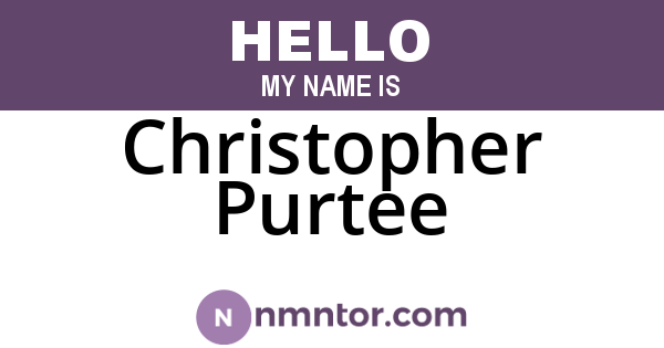 Christopher Purtee