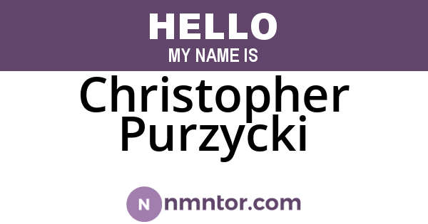 Christopher Purzycki