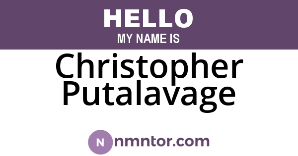 Christopher Putalavage
