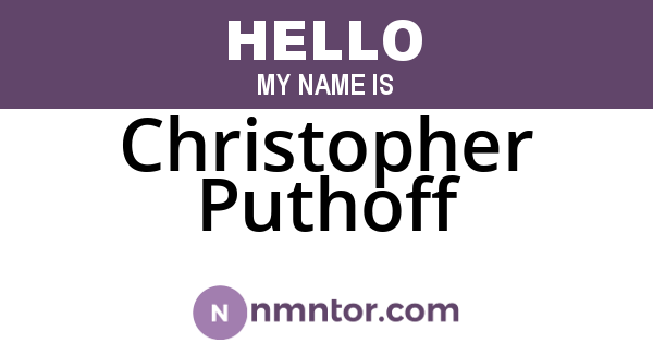 Christopher Puthoff