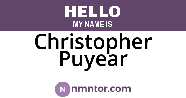 Christopher Puyear