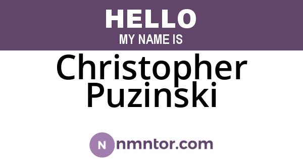Christopher Puzinski