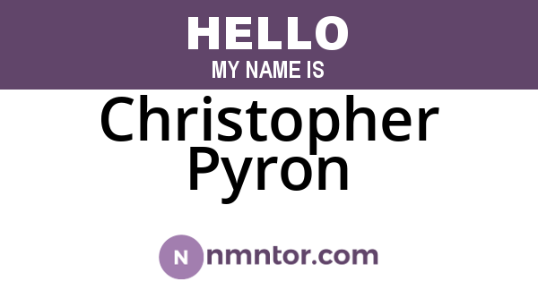 Christopher Pyron
