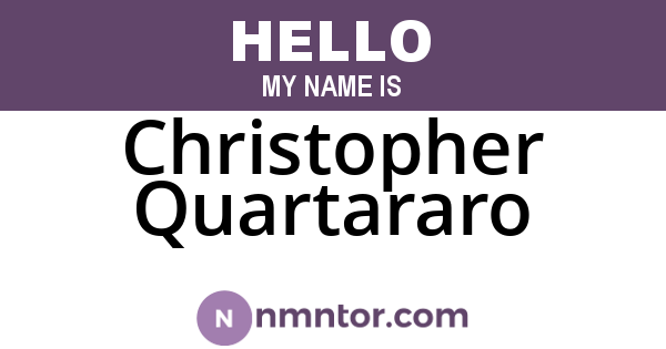 Christopher Quartararo