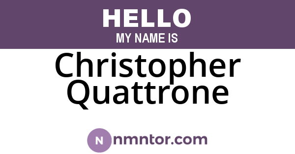 Christopher Quattrone