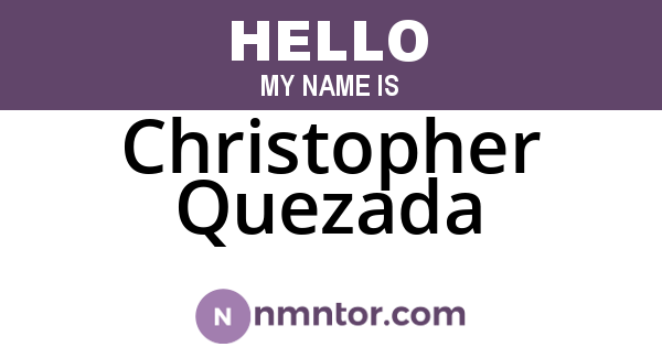 Christopher Quezada