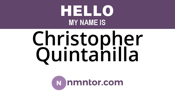 Christopher Quintanilla
